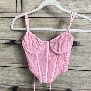 hazel boutique pink corset top